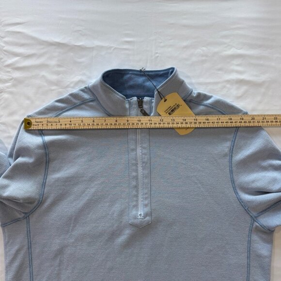 Tommy Bahama Reversible Sweater Men L Blue Half Zip Flip Side NWT Pullover - Picture 7 of 16